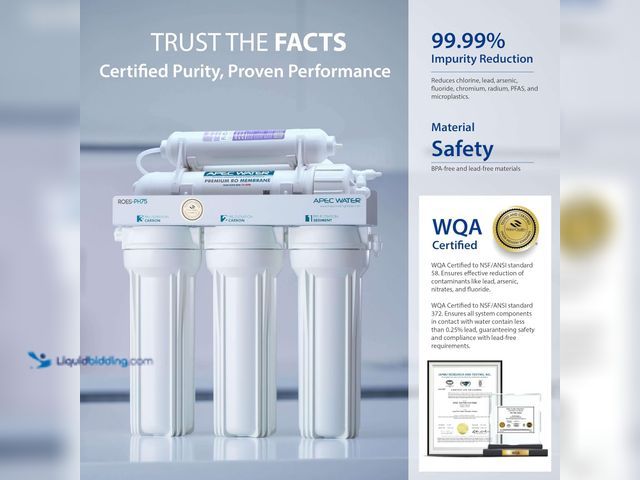 Lot 49-5488015 - APEC Water Systems ROES-PH75 Essence Series Top Tier Alkaline Mineral pH+ 75 GPD 6-Stage Certified U...