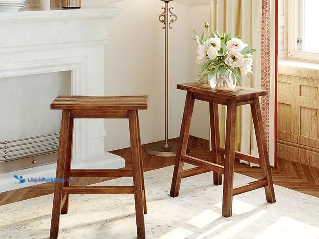 Lot 49-5552919 - Streamdale Furniture Streamdale Farmhouse Kitchen Dining Stools (2-Pack). Model #WF285473AAD. Unused...