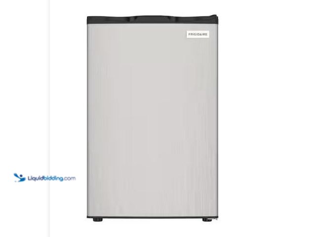 Lot 49-1549288 - 21 in. 4.4 cu. ft. Mini Refrigerator in Stainless Steel with Freezer Model # EFR441-C-ID, Slightly u...