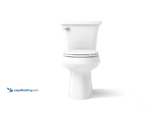 Lot 49-5546386 - KOHLER Highline Arc 12 in. Rough In 2-Piece 1.28 GFP Single Flush Round Chair Height Toilet in White...
