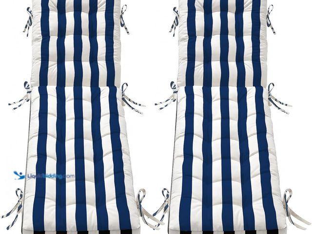 Lot 49-5549941 - AMCATION Folding Chaise Lounge Cushion Quick Dry - Outdoor Sun Lounger Seat Pad with Shredded Foam f...