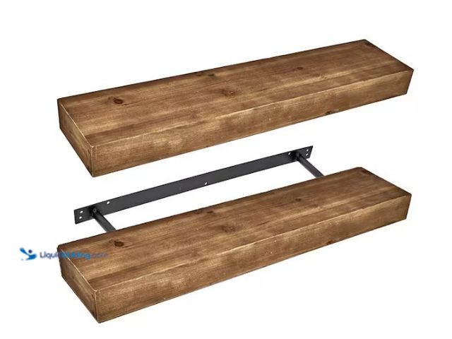 Lot 49-5574241 - American Art Decor
American Art Decor 36.25 in. W x 8.25 in. D Brown MDF Floating Wall Shelf Decora...