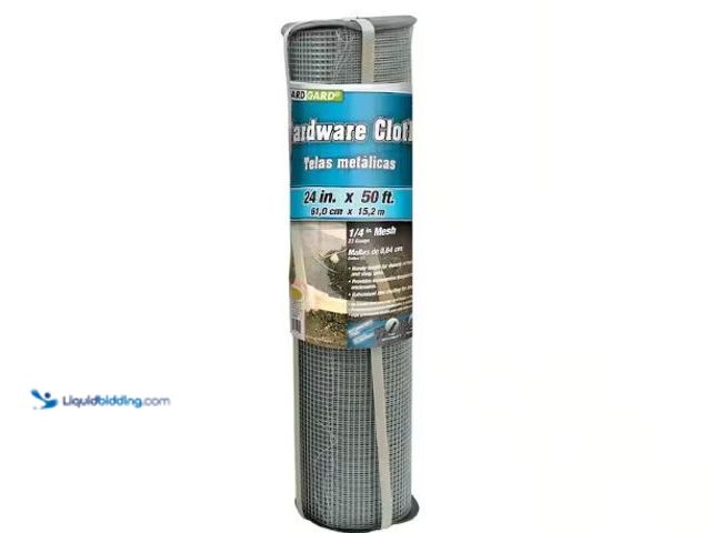 Lot 49-3631517 - YARDGARD 1/4 in. Mesh x 2 ft. x 50 ft. 23-Gauge Galvanized Steel Hardware Cloth, Model # 308247B, Ne...