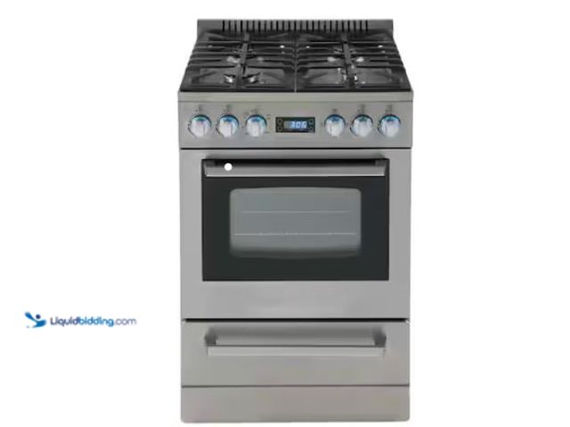 Lot 49-1627030 - Avanti ELITE Series 24" 4-Burners Freestanding Gas Range Single Oven Stainless Steel Model # DGR24P3...