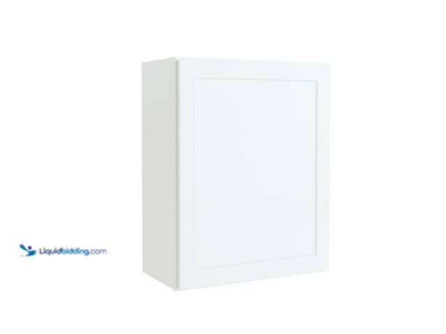 Lot 49-5406619 - Hampton Bay Courtland 24 in. W x 12 in. D x 30 in. H Assembled Shaker Wall Kitchen Cabinet in Polar ...