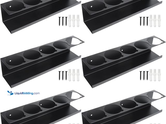 Lot 49-5449359 - RealPlus Aerosol Spray Can Holder Rack Organizer 5 Cans Spray Bottle Holder Heavy-Duty Steel Wall Mo...