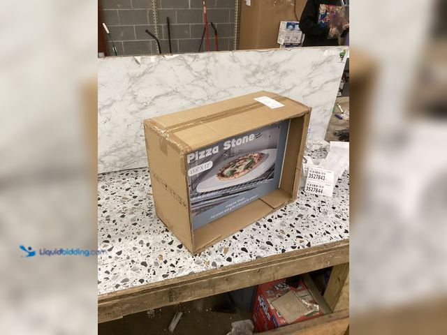 Lot 49-3527838 - Rocksheat Pizza Stone 15.8'' x 12'' x0.6'' ceramic coating Pizza Stones for Oven Grill BBQ (Gray) It...