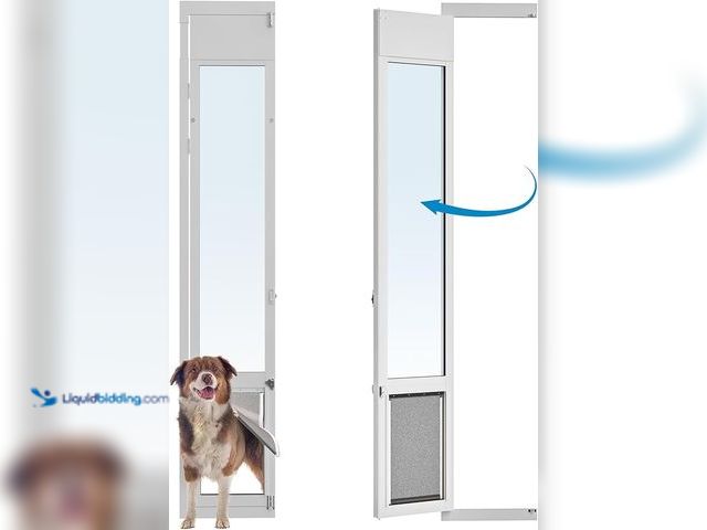 Lot 49-3465228 - Eillion Large Dog Door for Sliding Glass Door, Openable Pet Door for Sliding Glass Doors, Adjustable...