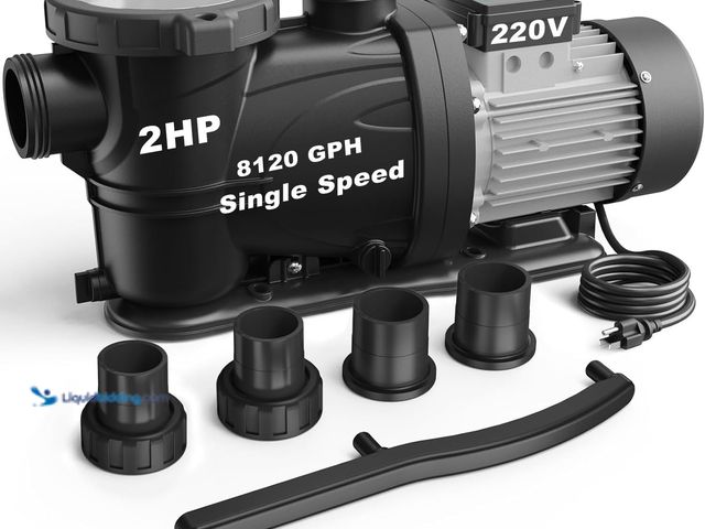 Lot 49-3550234 - In/Above Ground Pool Pump Self Primming High Flow,Slate Gray. Model #B0DK5B466F. Unused and unable t...