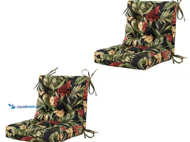 Lot 49-3614561 - Lot of (2) Artplan Seat/Back Outdoor Chair Cushion Tufted Replacement for Patio Furniture 20 in. x 2...