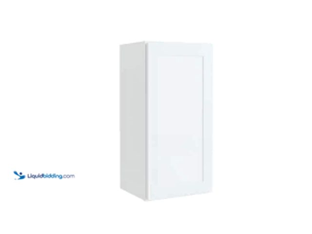 Lot 49-5479057 - Hampton Bay Courtland 15 in. W x 12 in. D x 30 in. H Assembled Shaker Wall Kitchen Cabinet in Polar ...