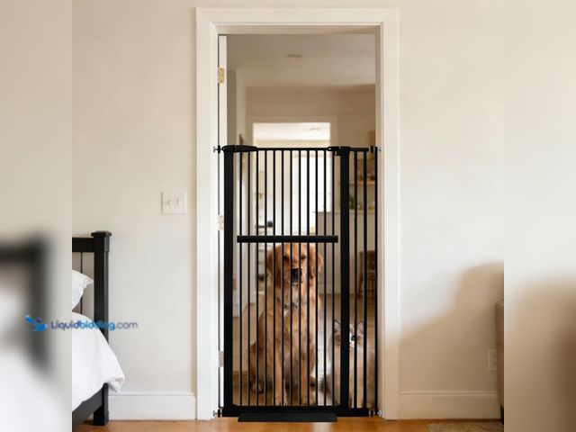 Lot 49-5485776 - Lumizone Extra Tall Cat Gate 61.02" High Pressure Mounted Extra Wide 34.06"-38.38" (17Sizes) 1.37" G...