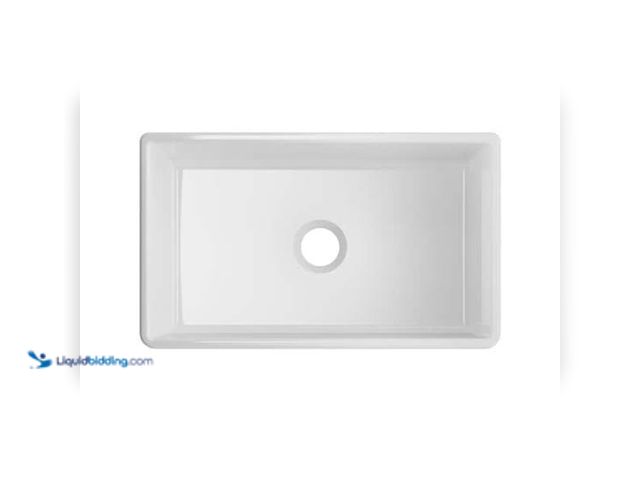 Lot 49-2024497 - Fireclay 30" x 18" x 10" Farmhouse kitchen sink. Unused. Has attachments. Unable to test.   Ref#PA09...
