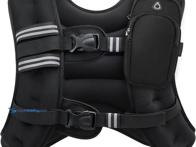 Lot 49-5410607 - ZELUS Weighted Vest, 20lb Weight Vest with Reflective Stripe for Workout, Strength Training, Running...