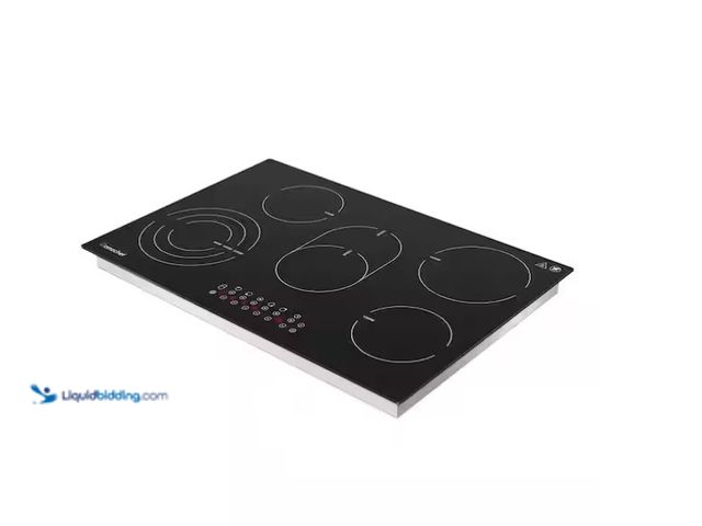 Lot 49-1571081 - amzchef 30 in. 5 Elements Electric Cooktop in Black with Timer and Kid Safety Lock, Sensor Touch Con...