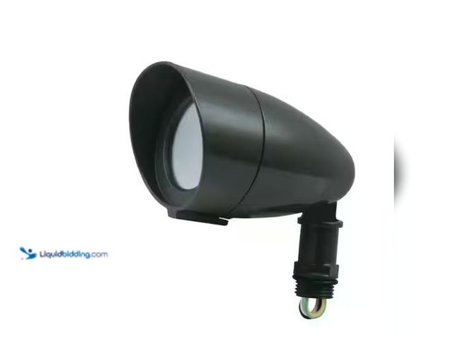 Lot 49-5538714 - 7Watt 550 Lumens CE Hardwired Bronze Integrated LED Landscape Flood Light Unused 2pk