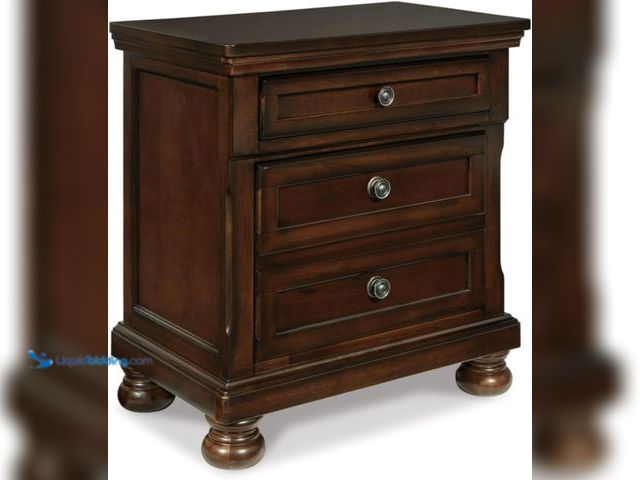 Lot 49-3532458 - Signature Design by Ashley Porter Classic 2 Drawer Nightstand with Dovetail and Ball-bearing Constru...