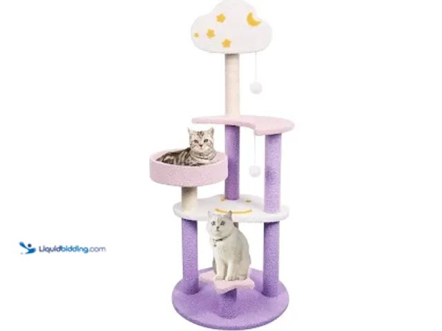 Lot 49-1551291 - Lucky Monet 49.2 Inches Cute Cat Tree Tower with Sisal Scratching Posts, Multi-Level Cat Activity Tr...