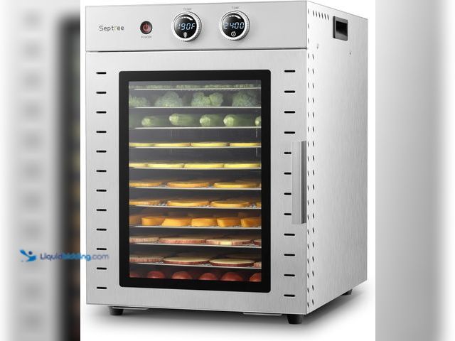 Lot 49-5475972 - Food Dehydrators Machine with 12 Stainless Steel Trays with Timer Setting Temperature Adjusted 68 ℉ ...