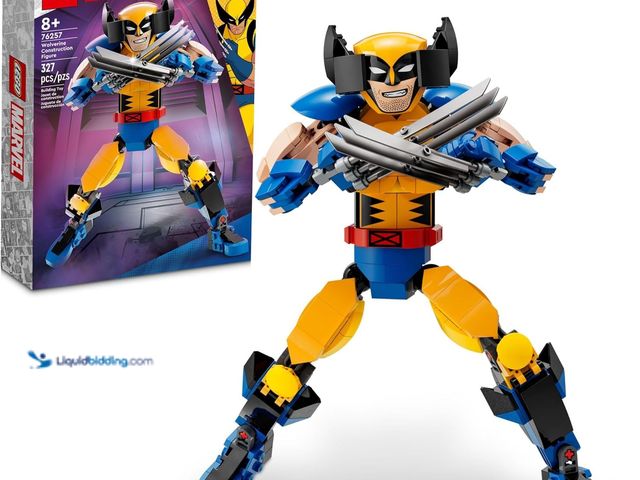 Lot 49-5445308 - LEGO Marvel Wolverine Construction Figure 76257 Buildable Marvel Action Figure, Fully Jointed Marvel...