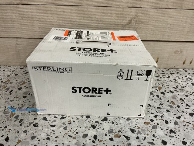 Lot 49-5453526 - Sterling STORE+ 12-Piece Wall Mounted Shower Caddy in White Finish. [Model # 88038700-0] Unused