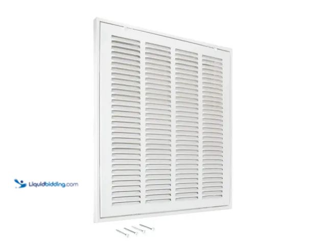 Lot 49-1556549 - EZ-FLO Return Air Filter Grille 16x16 Steel Vent Cover Wall Ceiling White Model #256755487190, Unuse...