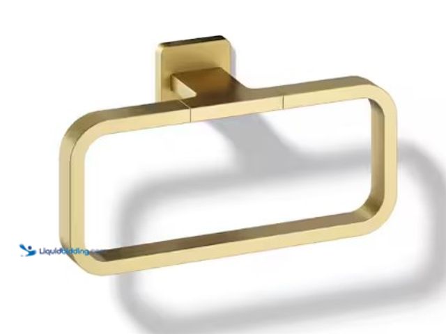 Lot 49-3631032 - KOHLER Mavera Wall Mounted Towel Ring in Vibrant Brushed Modern Brass, Model # R35739-2MB, Unused, H...
