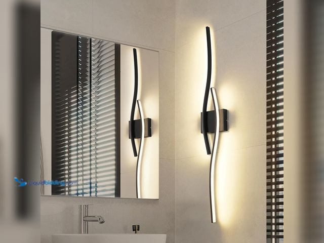 Lot 49-3511728 - Modern LED Wall Sconce Set of Two with Dimmable, 3000K & Dimming Black Wall Light with LED Wall Lamp...