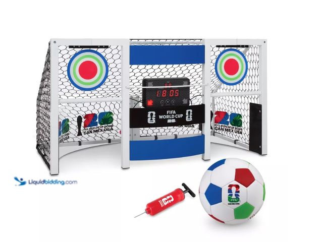 Lot 49-1622967 - FIFA World Cup 2026 Arcade Soccer Roundabout with Electronic Scoring and Soccer Ball, Kids Soccer Go...