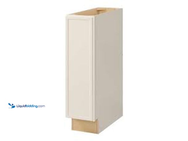 Lot 49-5479054 - Hampton Bay Leyton 9 in. W x 24 in. D x 34.5 in. H Ready to Assemble Plywood Slim Shaker Base Kitche...