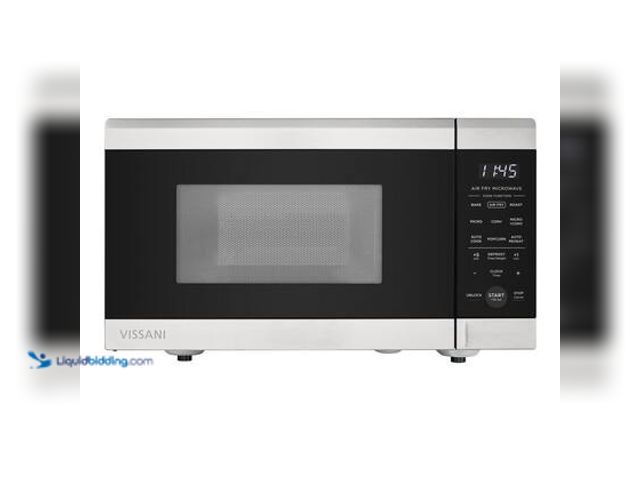Lot 49-3564865 - Vissani 0.9 cu. ft. 900-Watt Countertop Microwave Oven in Stainless Steel with Convection and Air Fr...