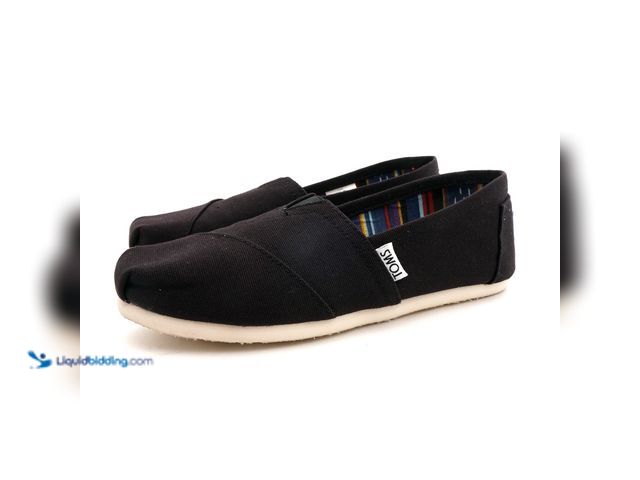 Lot 49-5572126 - Womens 6.5 - Toms Alpargata Black Canvas Shoe. Unused