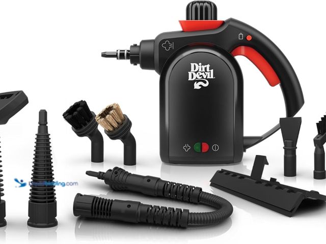 Lot 49-3565936 - Dirt Devil 7-in-1 Handheld Steamer, Pressurized Steam Cleaner for Home Use, XL Water Tank, Includes ...
