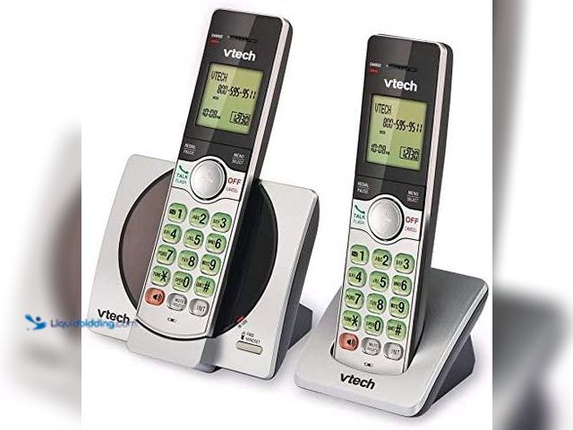 Lot 49-5559180 - VTech CS6919-2 DECT 6.0 Expandable Cordless Phone with Caller ID and Handset Speakerphone, 2 Handset...