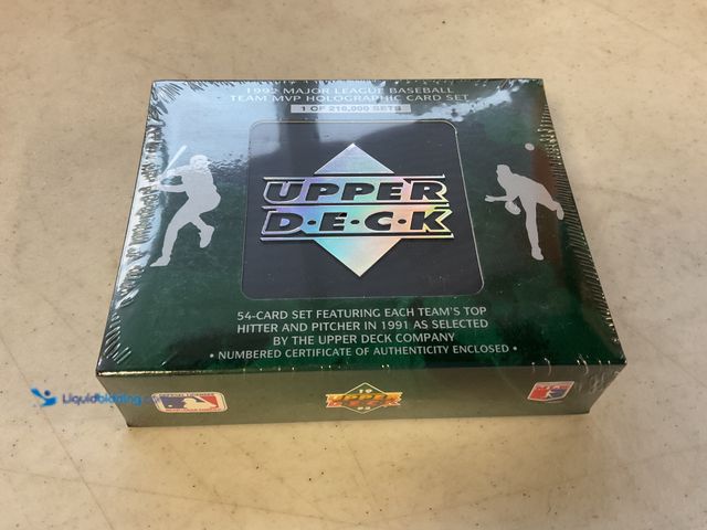 Lot 49-1505592 - COLLECTIBLE FACTORY SEALED 1992 UPPER DECK MAJOR LEAGUE BASEBALL TEAM MVP HOLOGRAPHIC CARD SET OF 54...