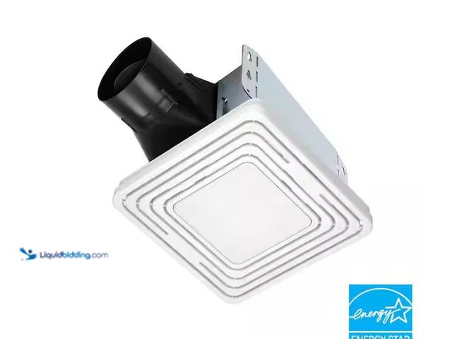 Lot 49-1576609 - Broan-NuTone Room side Series, White, 50 CFM, No Cut- Room side Installation Bathroom Fan with Light...