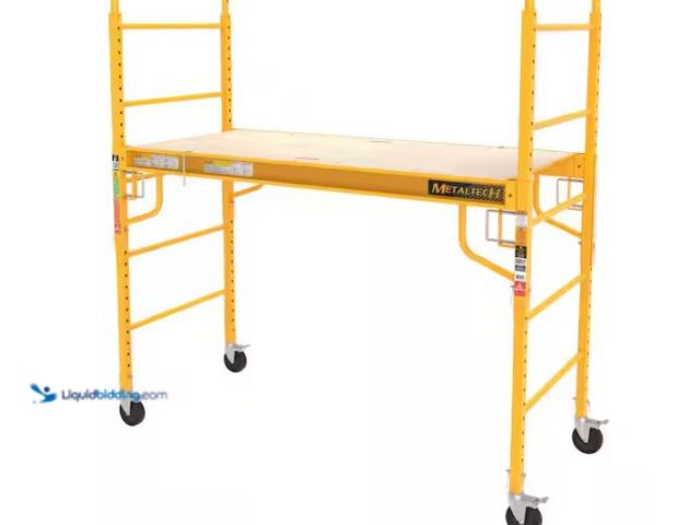 Lot 49-1627265 - Metal Tech Jobsite 6 ft. W x 6.25 ft. H x 2.5 ft. D Baker Style Rolling Scaffold Platform with 1,100...