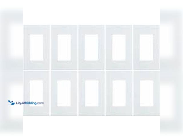 Lot 49-5483359 - Leviton 1-Gang White Decorator/Rocker Polycarbonate Screwless Wall Plate Bulk Pack (50 pack)-80301-P...