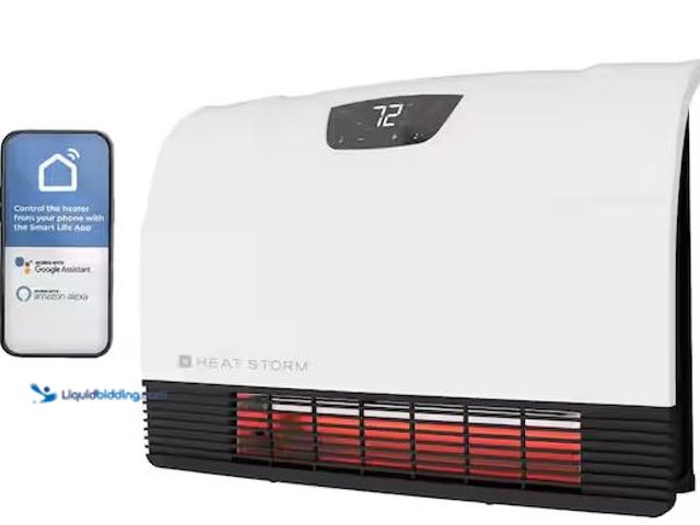 Lot 49-3536638 - HEAT STORM
1500W Phoenix WiFi Infrared Wall Unit Wi-Fi Smart Heater in White Internet # 335049494
...