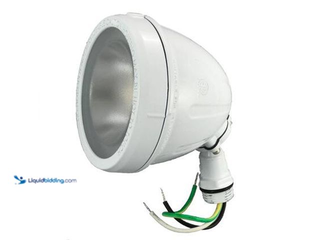 Lot 49-5544573 - QTY 2 - Commercial Electric 14-Watt Hardwired White LED Landscape Flood Light Metal Spot Light, 1100...