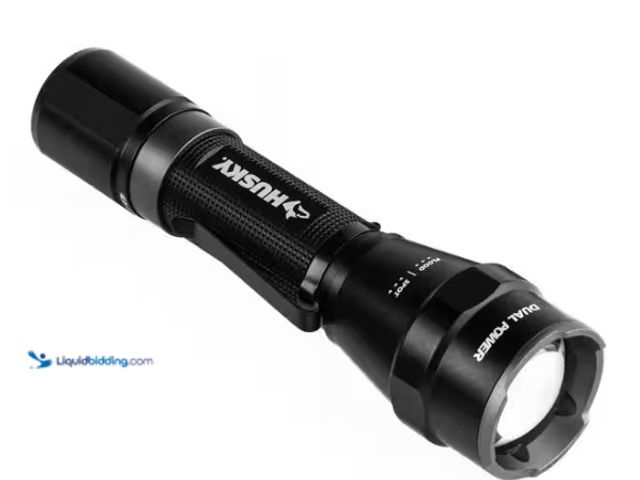 Lot 49-2022620 - Lot of (2) Husky 1800 Lumens Dual Power LED Rechargeable Tactical Focusing Flashlight, Model # PVL-F...