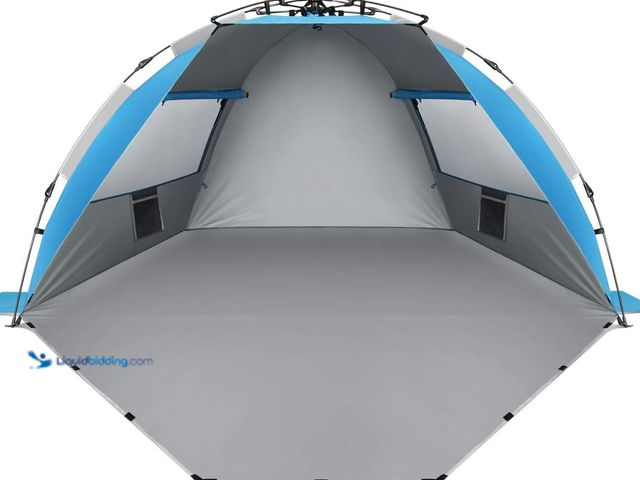 Lot 49-5453124 - Oileus X-Large 4 Person Beach Tent Sun Shelter - Portable Sun Shade Instant Tent for Beach with Carr...