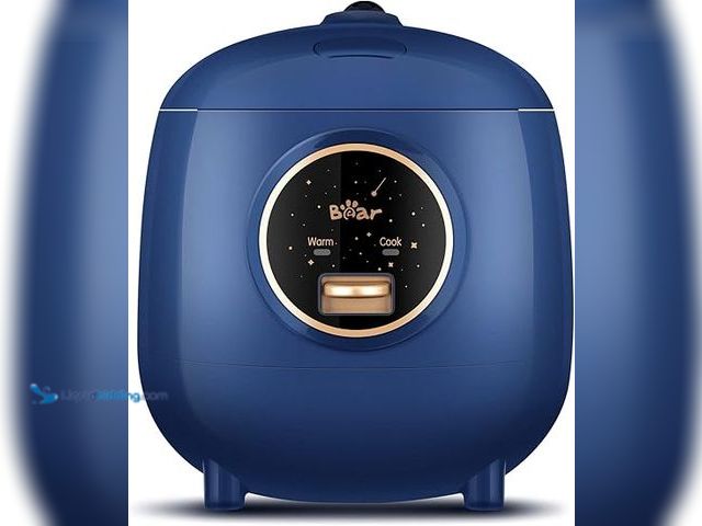 Lot 49-5448623 - Bear Mini Rice Cooker 2 Cups Uncooked, 1.2L Portable Non-Stick Small Travel Rice Cooker, BPA Free, O...