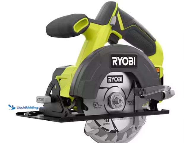 Lot 49-1578362 - RYOBI ONE+ 18V Cordless 5 1/2 in. Circular Saw (Tool Only), Model # PCL500B, Slightly used, No batte...