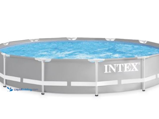 Lot 49-3547773 - Intex 12 foot x 30 inch Prism Frame Round Above Ground Swimming Pool, (No Pump) Item is unused with ...
