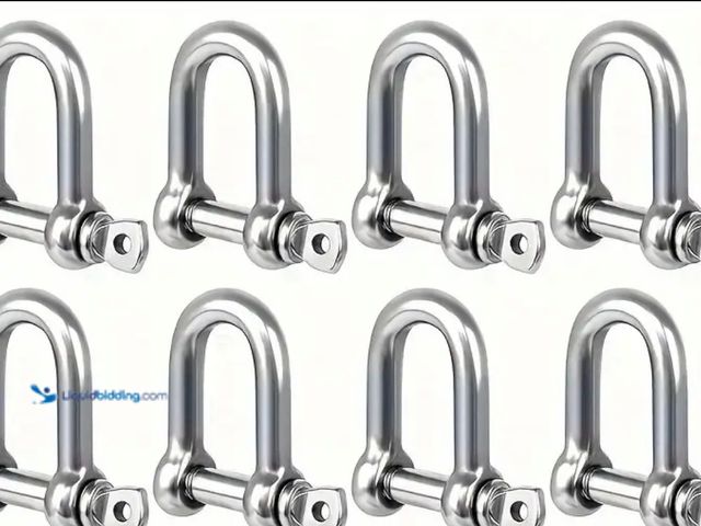 Lot 49-1831425 - 8 pcs  Heavy Duty M6 D-Shackles brand new stainless steel