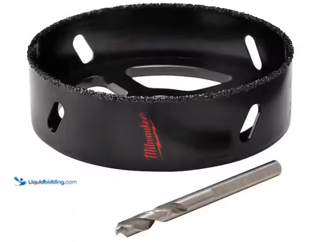 Lot 49-1567839 - Milwaukee 6-3/8 in. Carbide Recessed Light Hole Saw With Pilot Bit, Model # 49-56-0305, Slightly use...