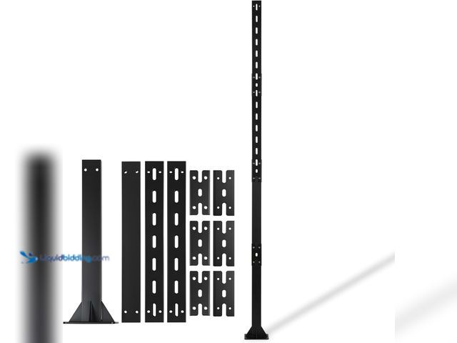 Lot 49-5487729 - Heavy-Duty Base-Plate Mounted Sign Post, 6Ft Bolt-Down Sign Post, Signs Stand Holder for Ground Moun...