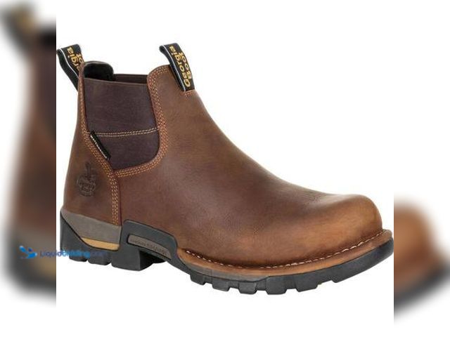 Lot 49-5581873 - GEORGIA BOOT Men's Eagle One Waterproof Chelsea Work Shoe - Soft Toe - Brown Size 8.5(M) Model # GB0...