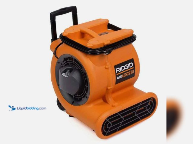 Lot 49-5545339 - RIDGID 1625 CFM 3-Speed Portable Blower Fan Air Mover with Collapsible Handle, Unused, Powers on